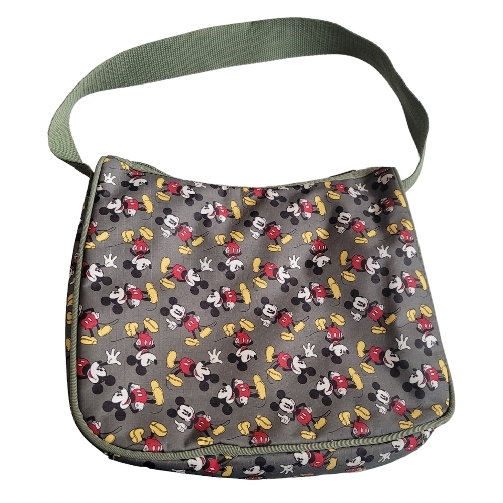 Disney Green Mickey Mouse Ripstop Miniature Shoulder Bag Purse